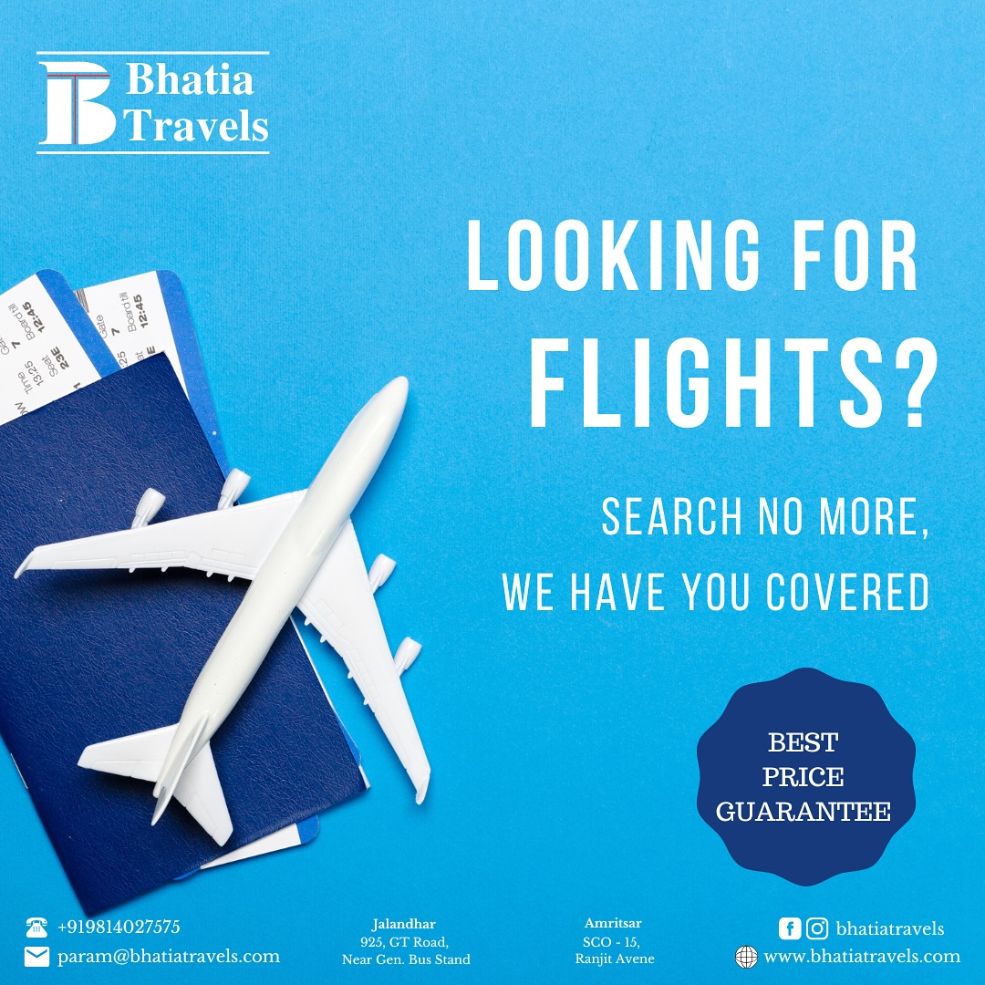Looking for flights? We have you covered - Bhatia Travels